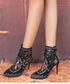 Embroidery Ankle Boots